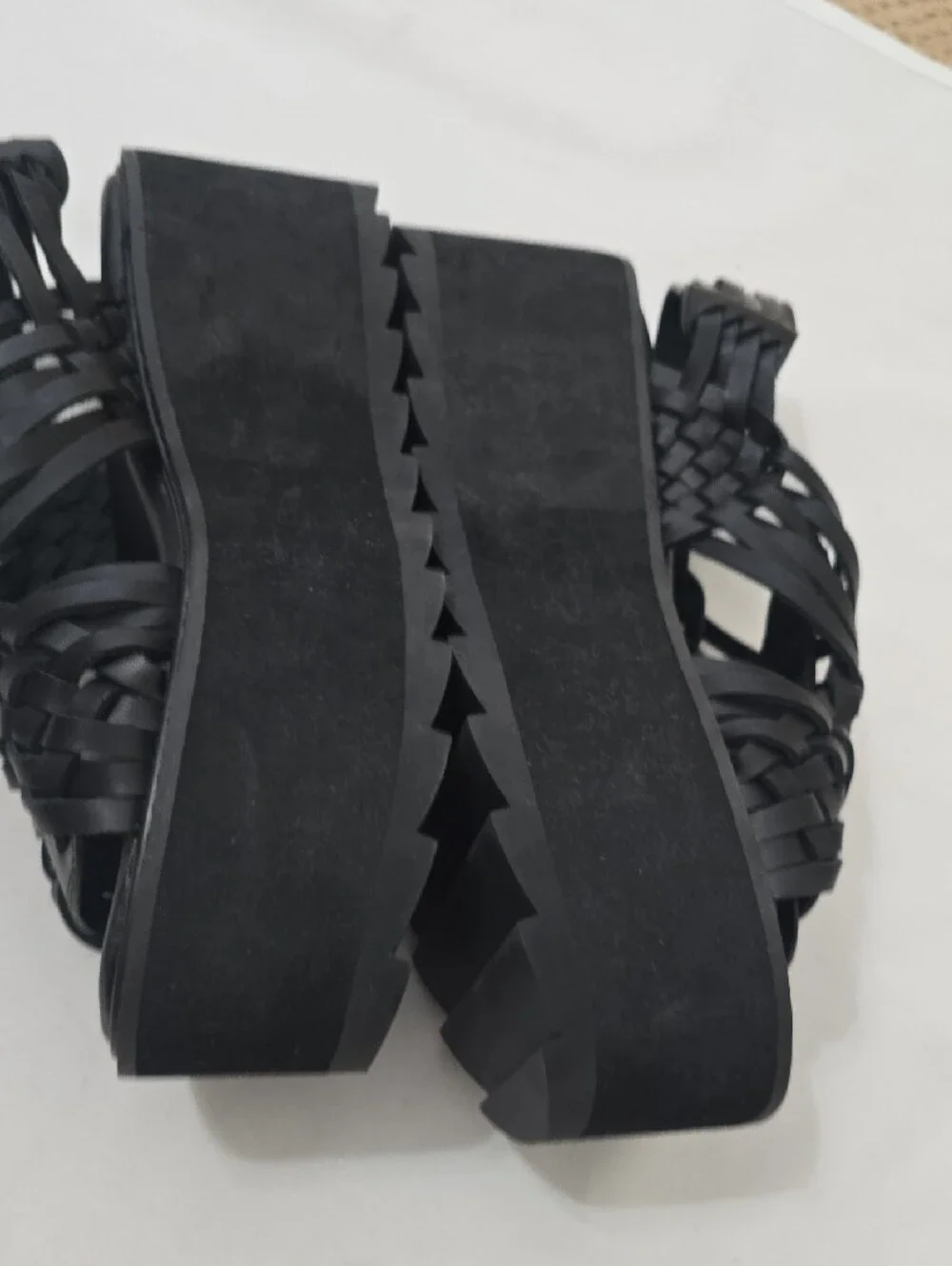 NWOB! LOSGOTHSCO X STRANGE CVLT Woven Platform Sandals with Slingback - Women 13